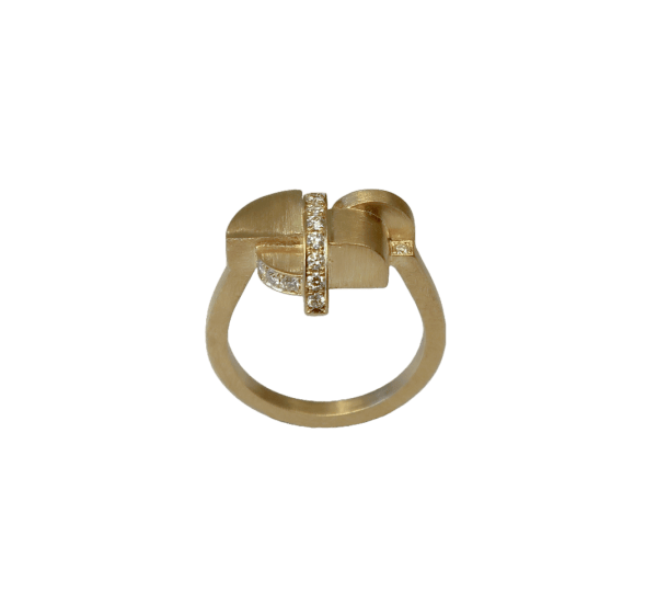 1920 Ring L, 18 kt. Guld, Diamanter - Billede 2