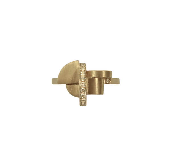 1920 Ring L, 18 kt. Guld, Diamanter