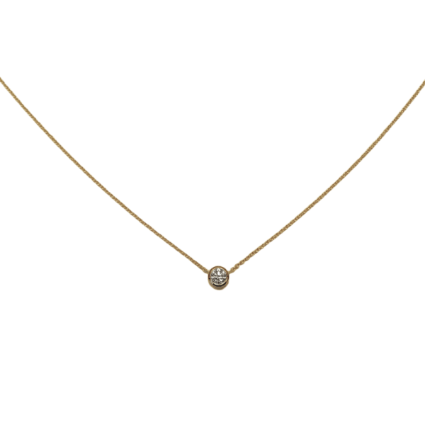 Dot Halskæde, 0.25ct TW/VVS og 18 kt. Guld