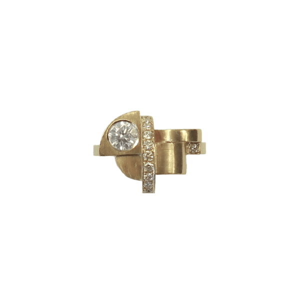 1920 Ring L, 18 kt. Guld, Diamanter